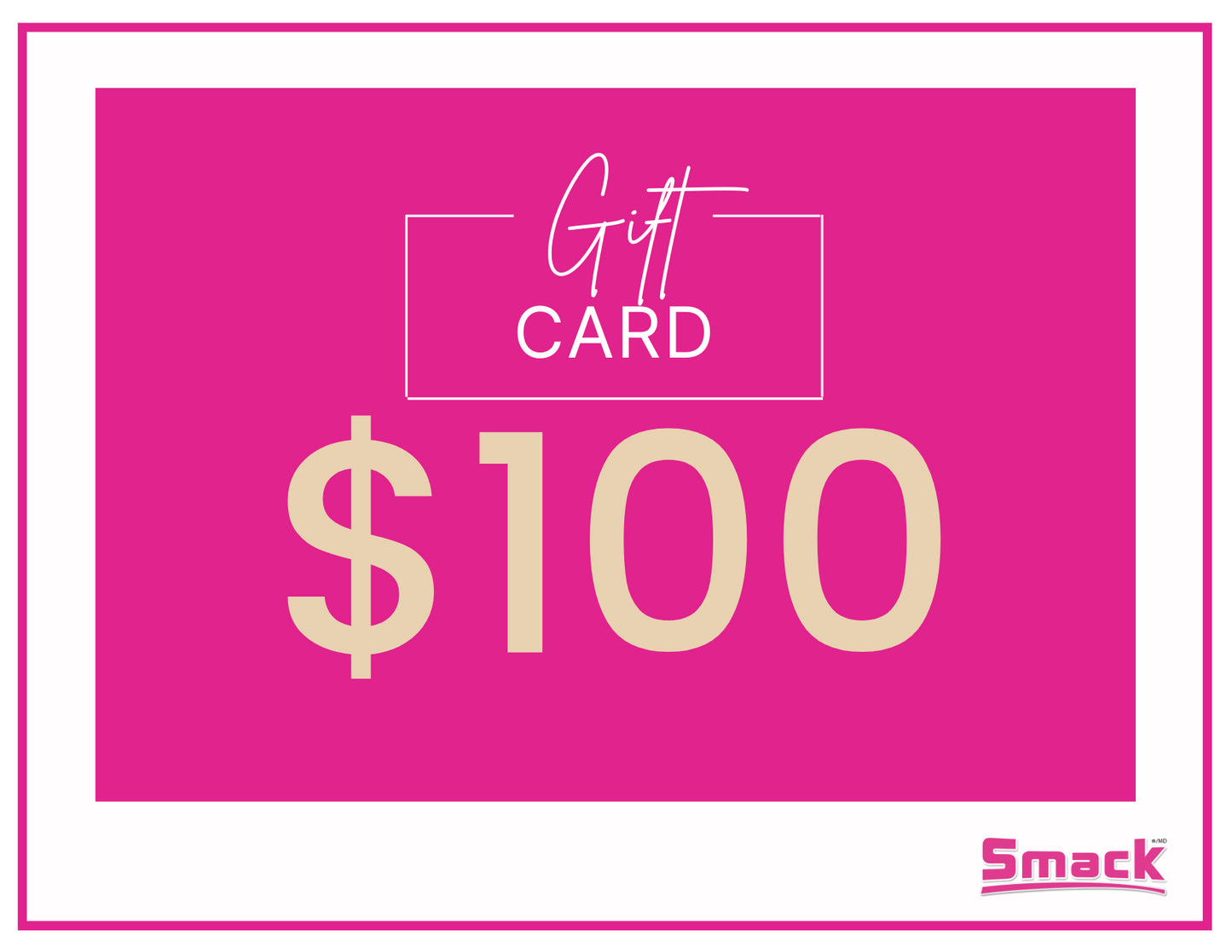 Smack Gift Card Gift Card Smack Pet Food $100