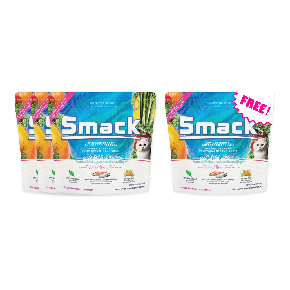3x Pacific Fish Feast 1.5kg + FREE Pacific Fish Feast 1.5kg (Cat) Crunchy Style Smack Pet Food 3x Pacific Fish Feast 1.5kg + FREE Pacific Fish Feast 1.5kg 