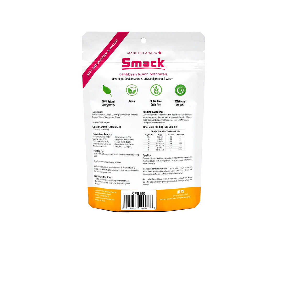 Caribbean Fusion Botanicals (DOG) Botanicals Mix Smack Pet Food 