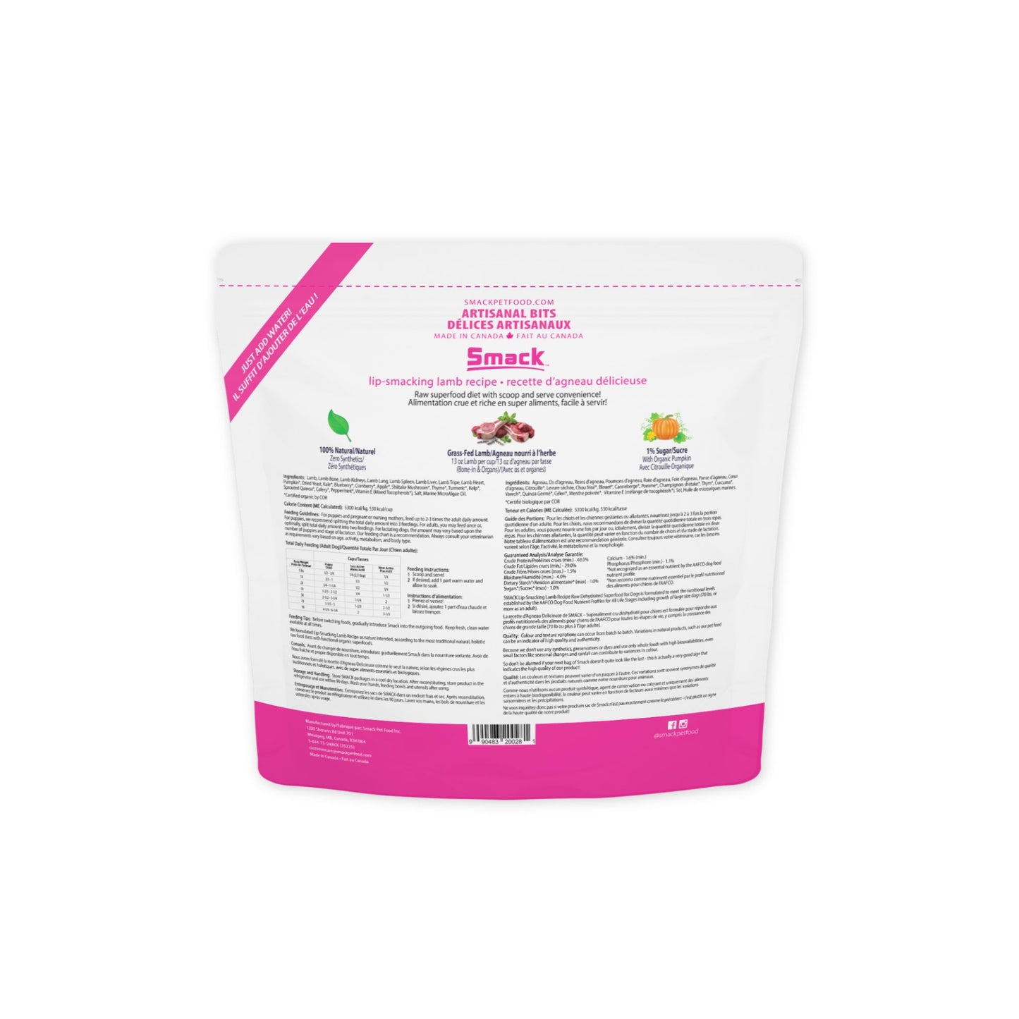 
                  
                    Lip-Smacking Lamb | ARTISANAL BITS (DOG) Artisanal Bits Smack Pet Food 
                  
                