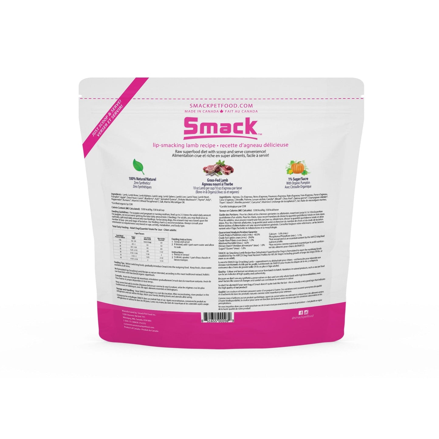 Lip Smacking Lamb (DOG) – Smack Pet Food