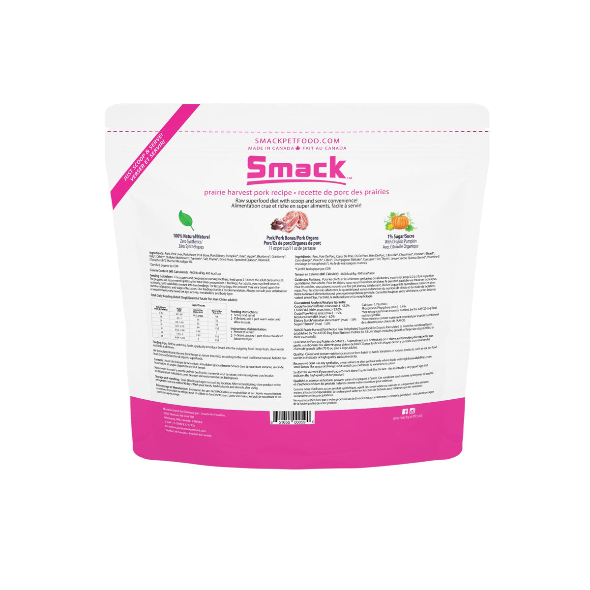Prairie Harvest Pork (DOG) Crunchy Style Smack Pet Food 
