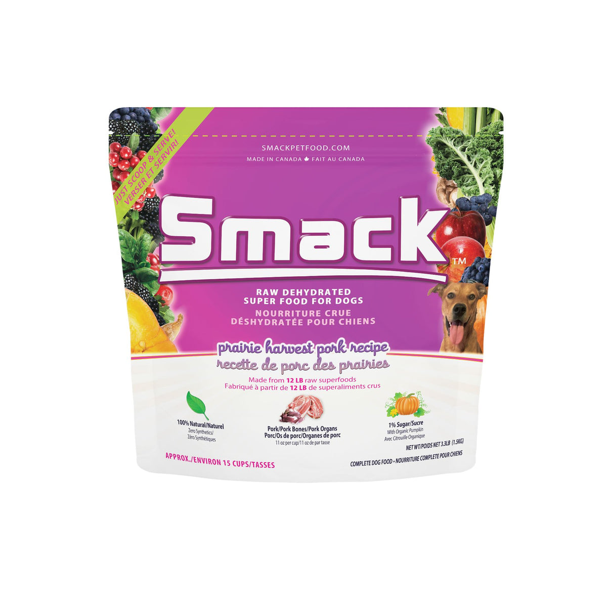 Prairie Harvest Pork (DOG) Crunchy Style Smack Pet Food 