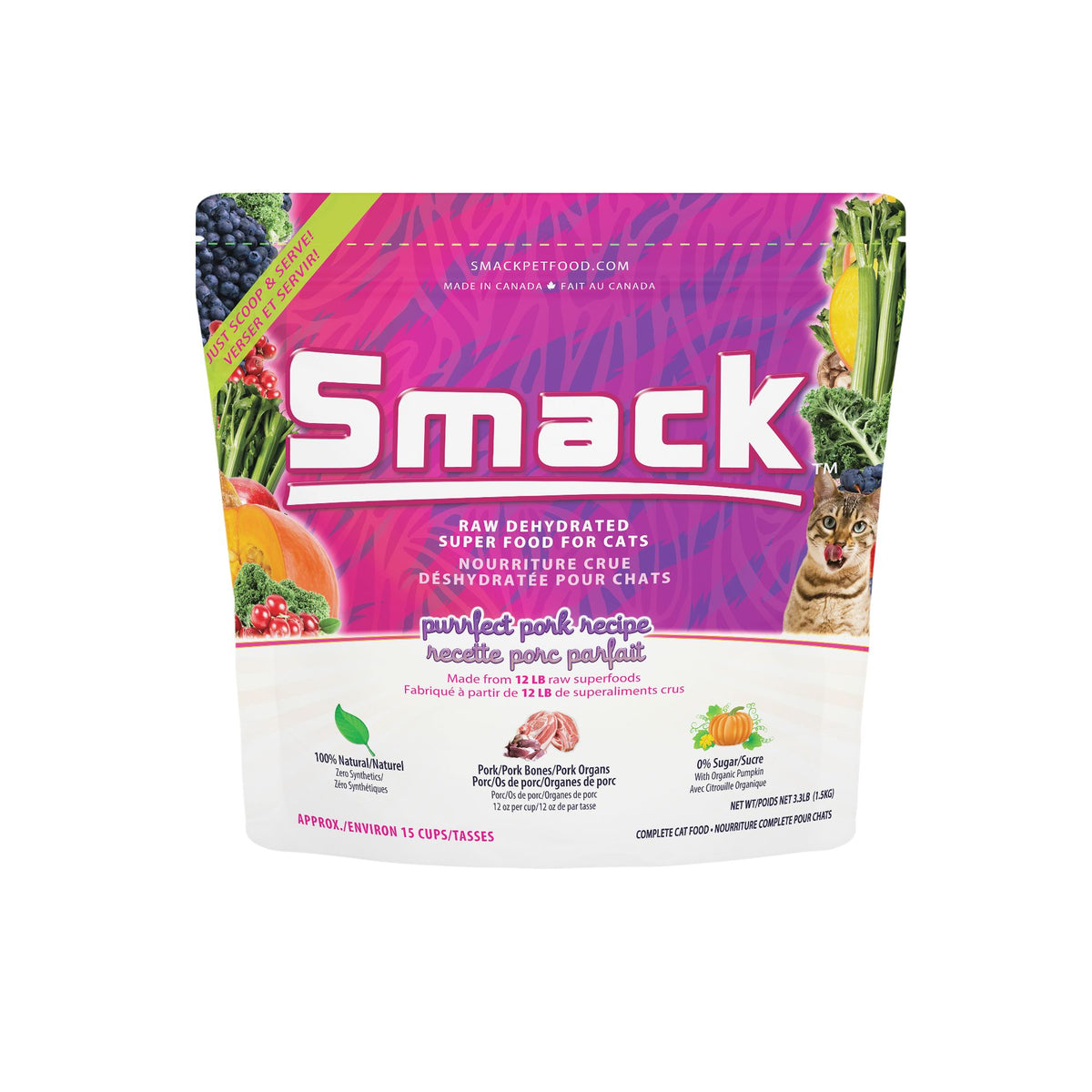 Purrfect Pork (CAT) Crunchy Style Smack Pet Food  Main image