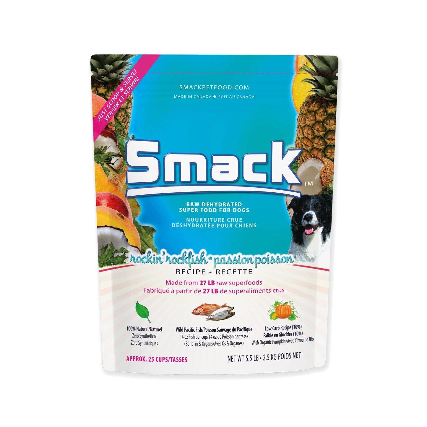 Rockin' Rockfish | W1 | DOG Crunchy Style Smack Pet Food 2.5 kg | Case of 3 