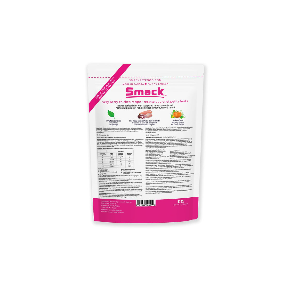 Very Berry Chicken (DOG) Crunchy Style Smack Pet Food 