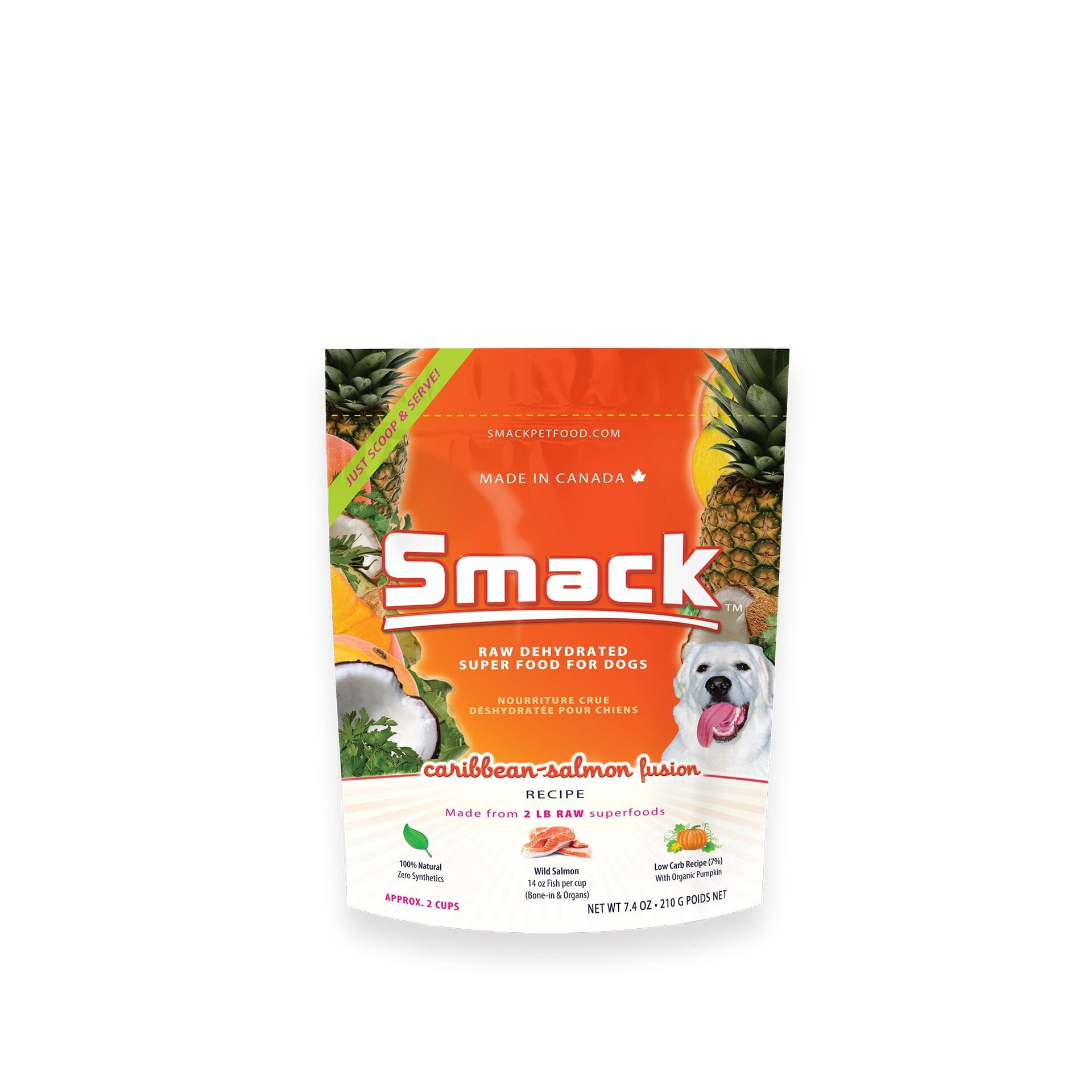 Caribbean-Salmon Fusion (DOG) Crunchy Style Smack Pet Food 210 g (2 cups) 