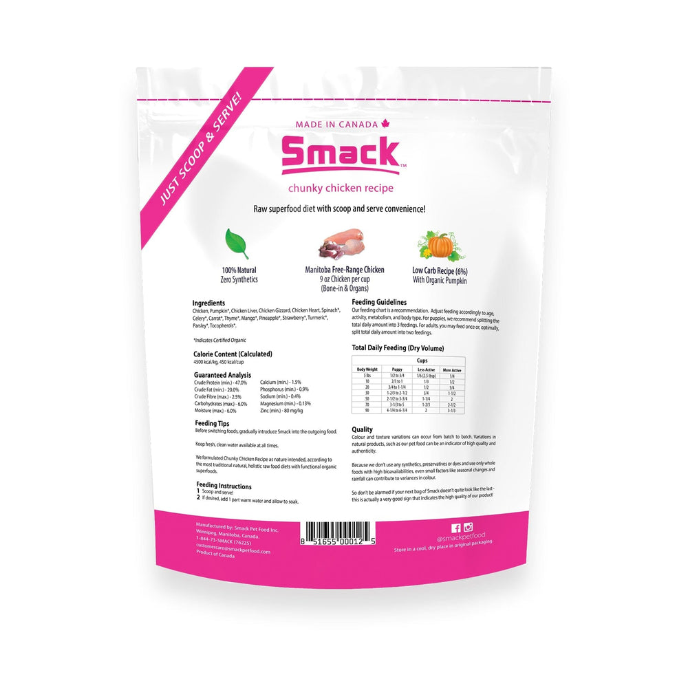 Chunky Chicken | B&B Co. | DOG Crunchy Style Smack Pet Food 