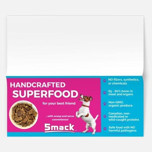 Dog Shelf Talker - 4" x 9" Smack Pet Food 