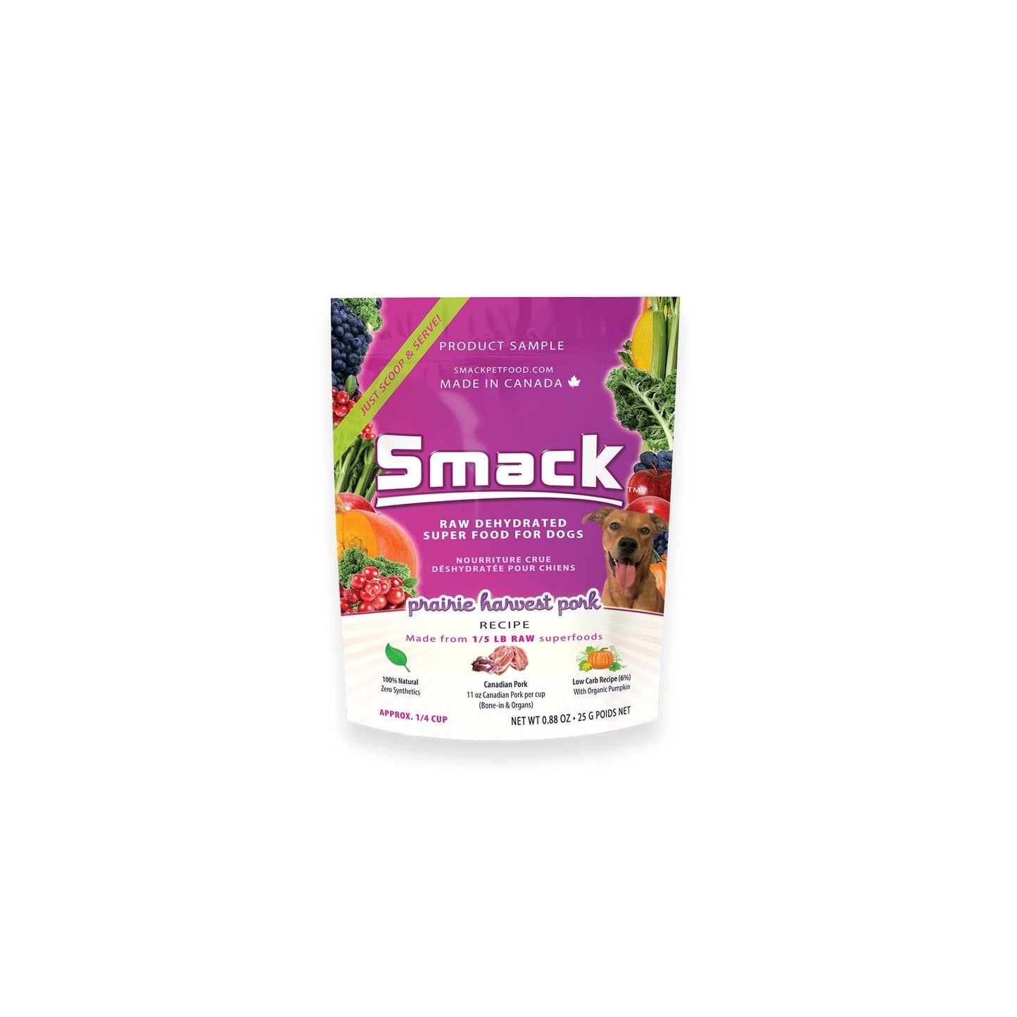 Prairie Harvest Pork | B&B Co. | DOG Crunchy Style Smack Pet Food 25 g | Case of 30 | $2.64 ea 