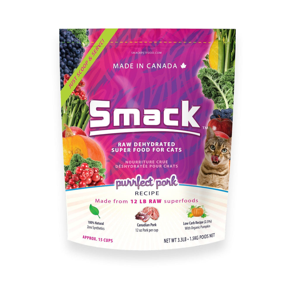Purrfect Pork | B&B Co. | CAT Crunchy Style Smack Pet Food 1.5 kg | Case of 2 | $64.68 ea 