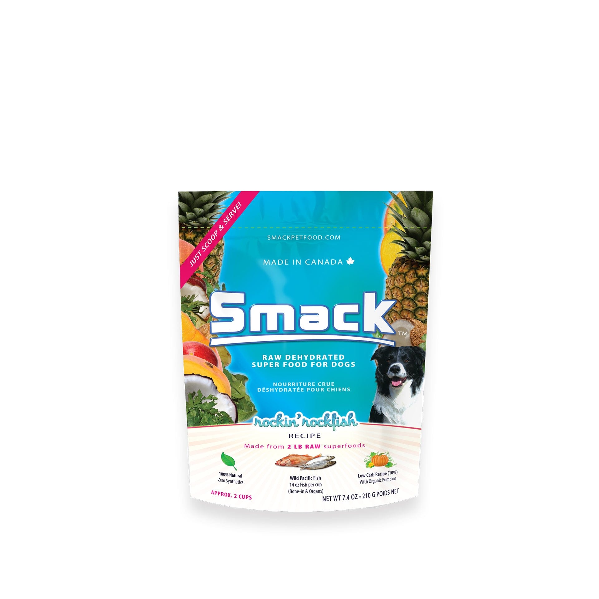 Rockin' Rockfish (DOG) Crunchy Style Smack Pet Food 210 g (2 cups) 