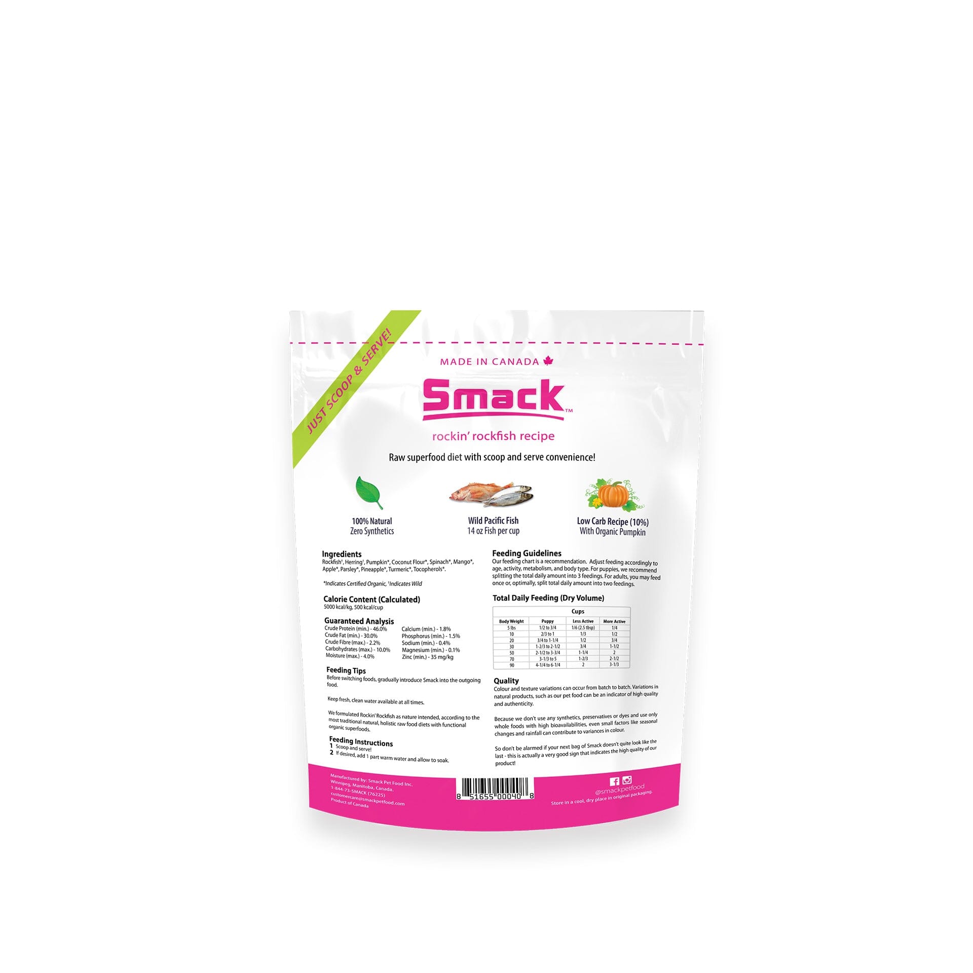 Rockin' Rockfish (DOG) Crunchy Style Smack Pet Food 