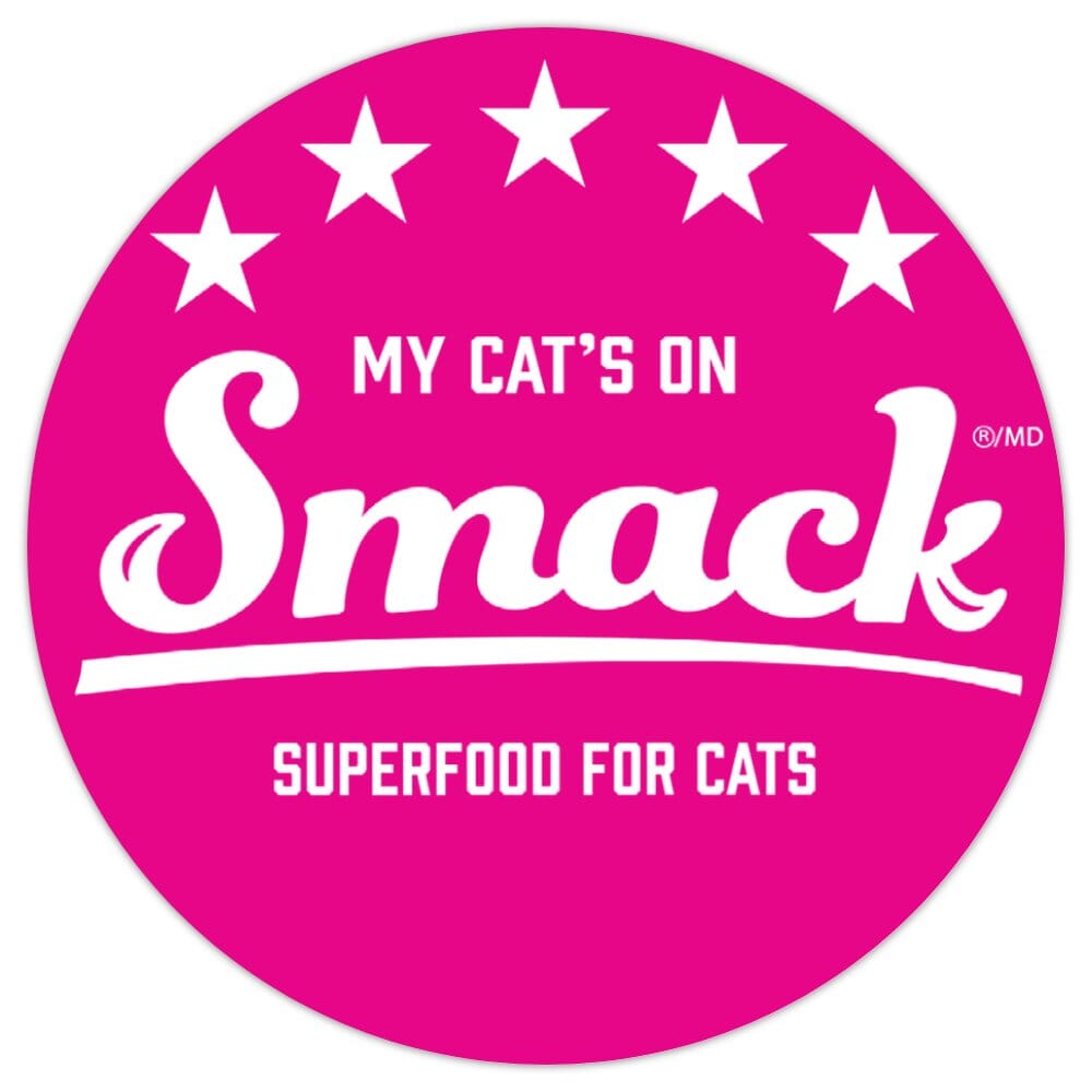 Sticker - My Cat's On Smack - 4" Circle (PACK OF 30) Crunchy Style Smack Pet Food Pack of 30 