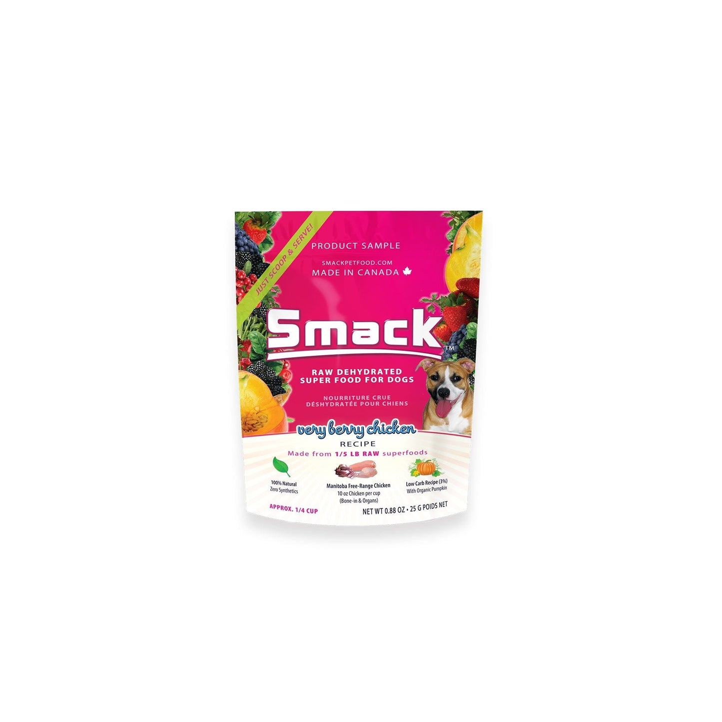 Very Berry Chicken | B&B Co. | DOG Crunchy Style Smack Pet Food 25 g | Case of 30 | $2.64 ea 