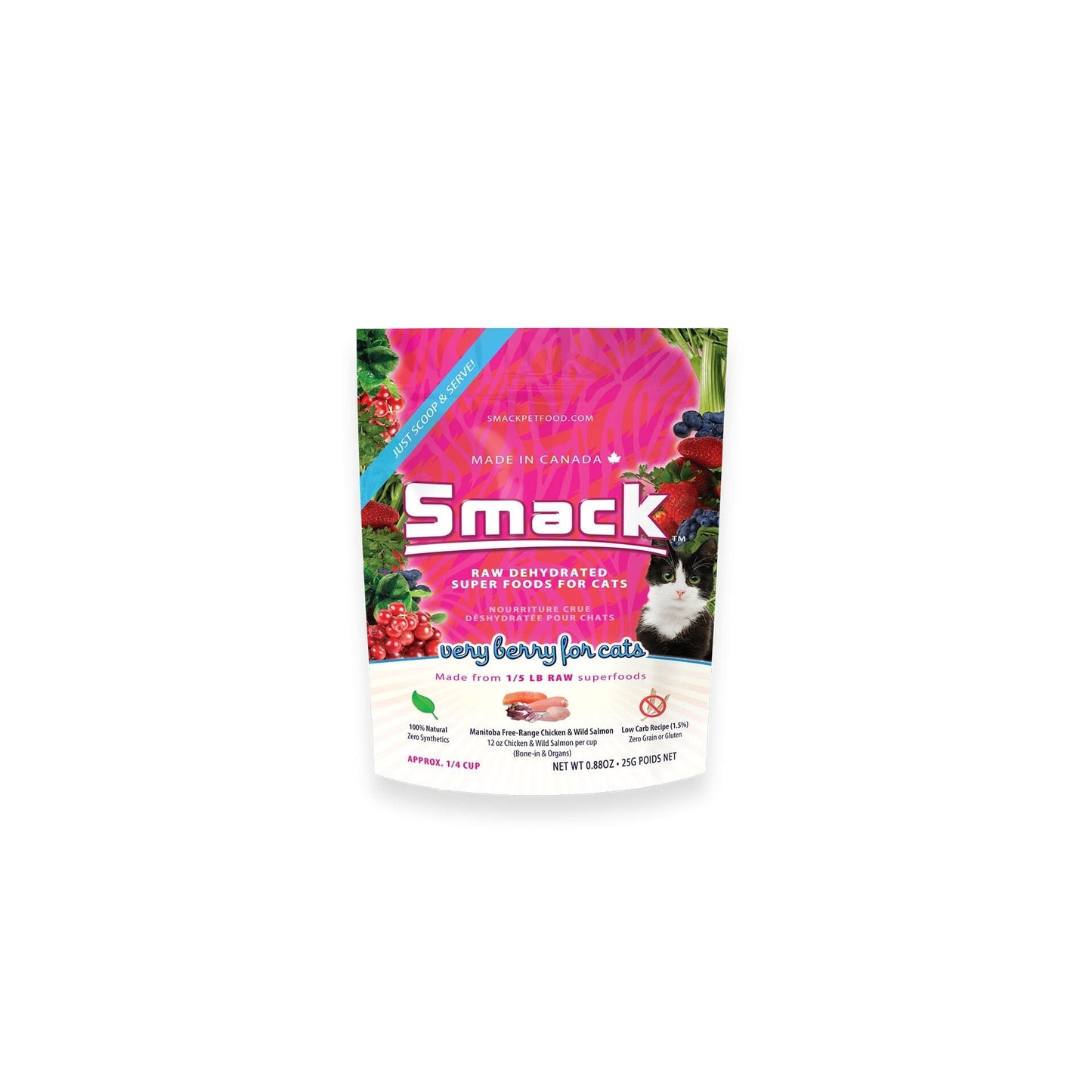 Very Berry for Cats | B&B Co. | CAT Crunchy Style Smack Pet Food 25 g | Case of 30 | $2.64 ea 
